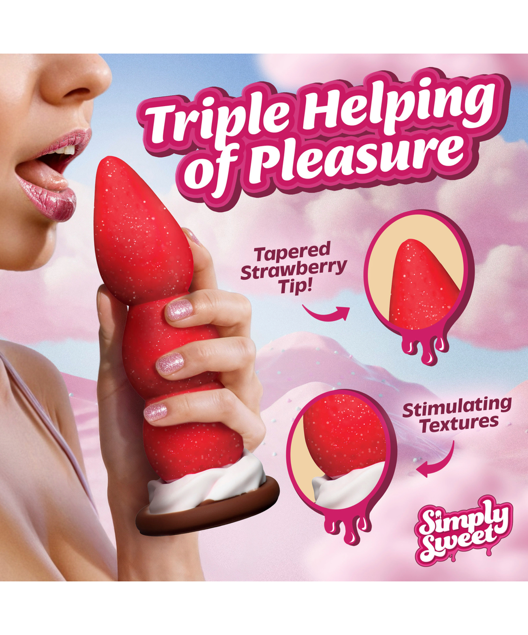 Simply Sweet Strawberry Dream silikona dildo