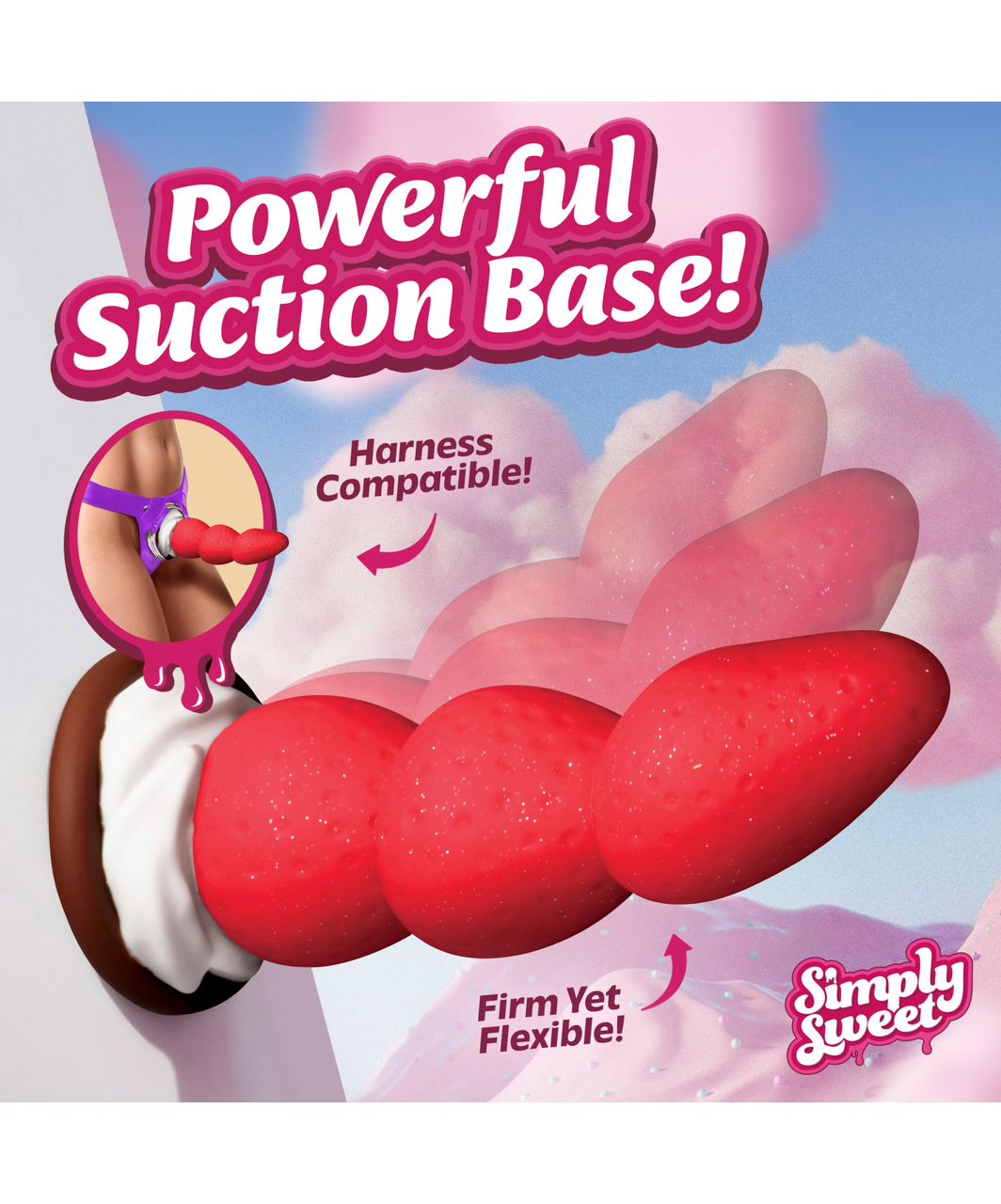 Simply Sweet Strawberry Dream silikona dildo