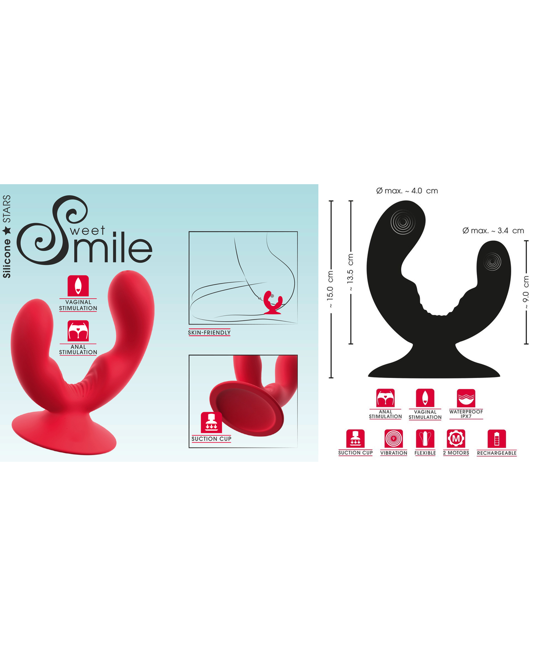 Smile Duo Vibe wibrator z przyssawką