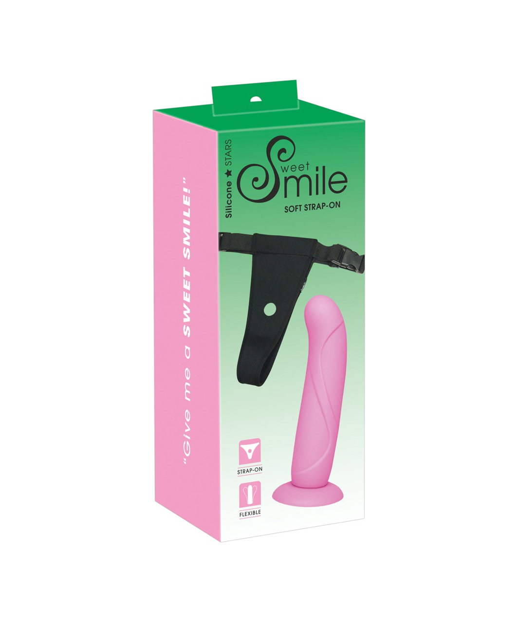 Smile Switch biksītes strap-on ar silikona dildo