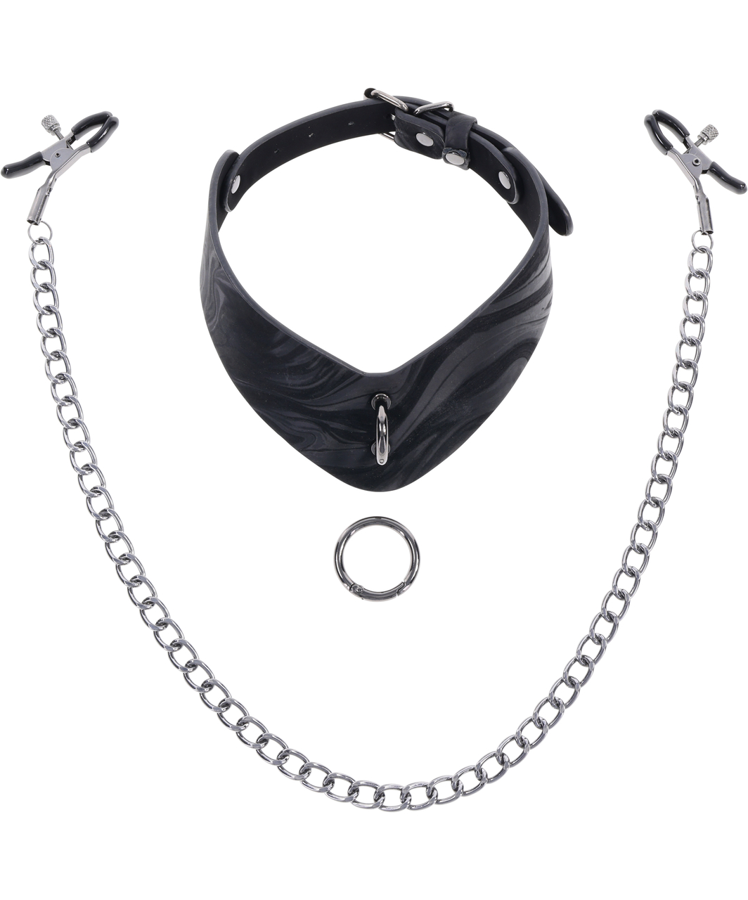 Sportsheets Velvet Noir Collar & Nipple Clamps