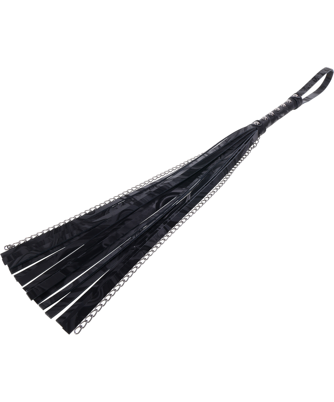 Sportsheets Velvet Noir плеть из искусственной кожи с цепями