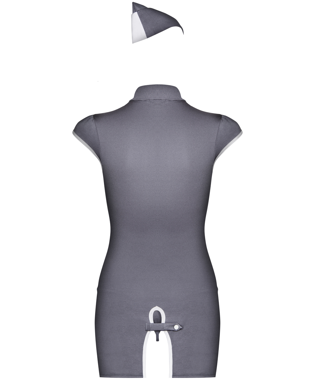 Obsessive stewardess grey erotic set