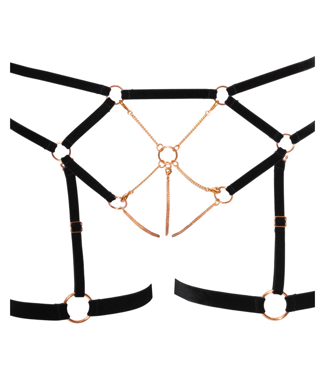 Cottelli Lingerie strap & chain suspender set