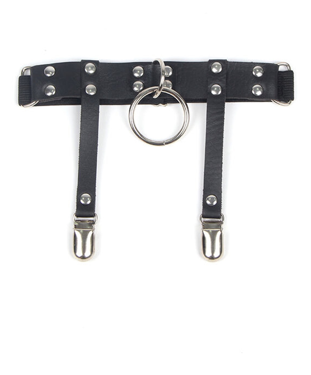 Subblime musta keinonahkainen sukkanauhavyö