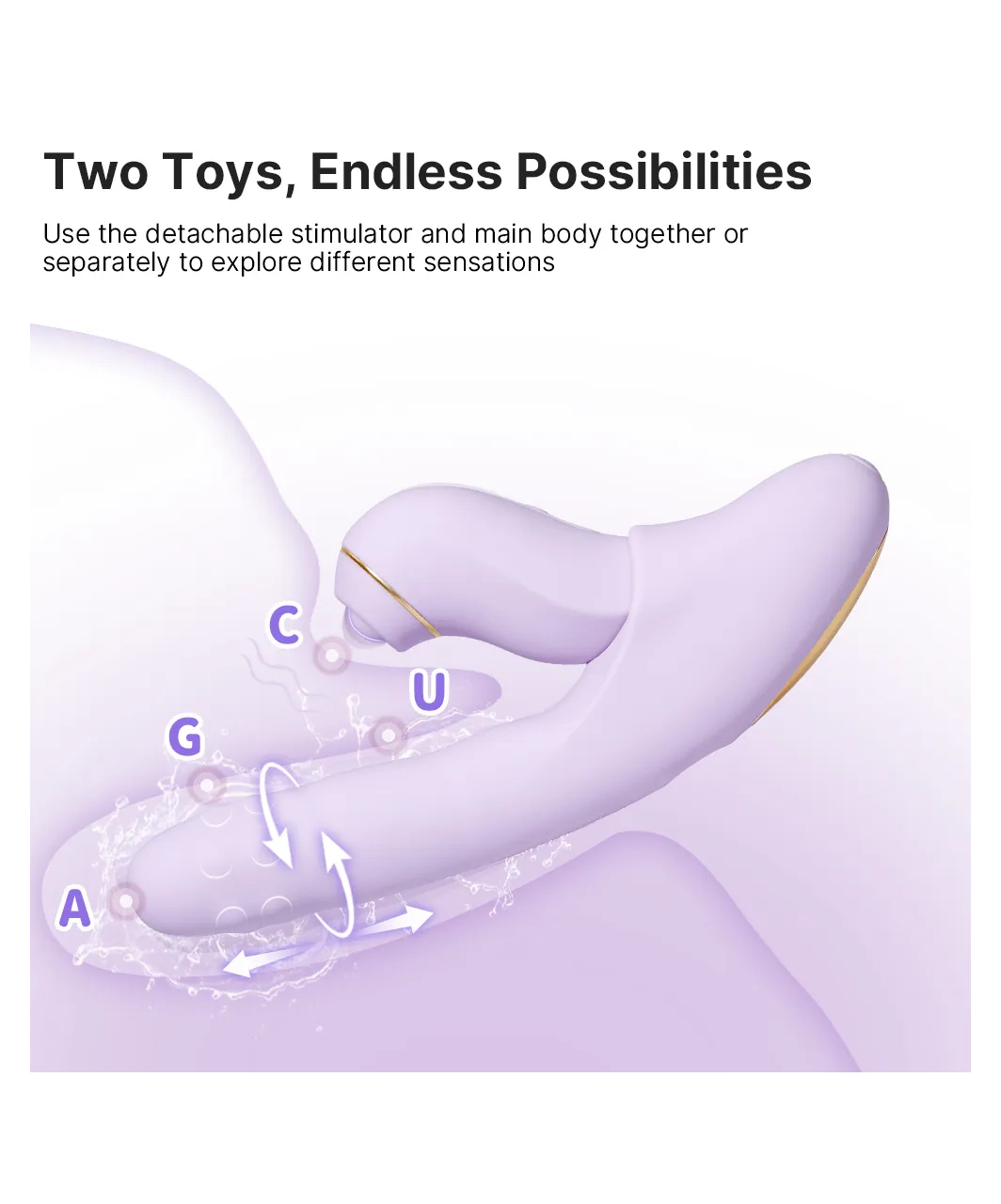 Svakom DuoGlow interaktywny wibrator ze stymulatorem łechtaczki