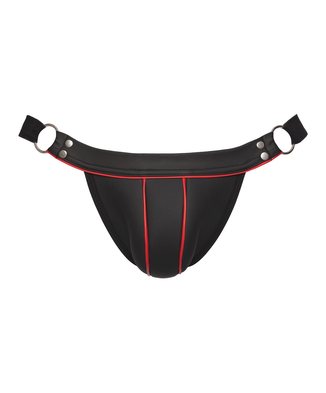 Svenjoyment black matte look jockstap with contrasting piping