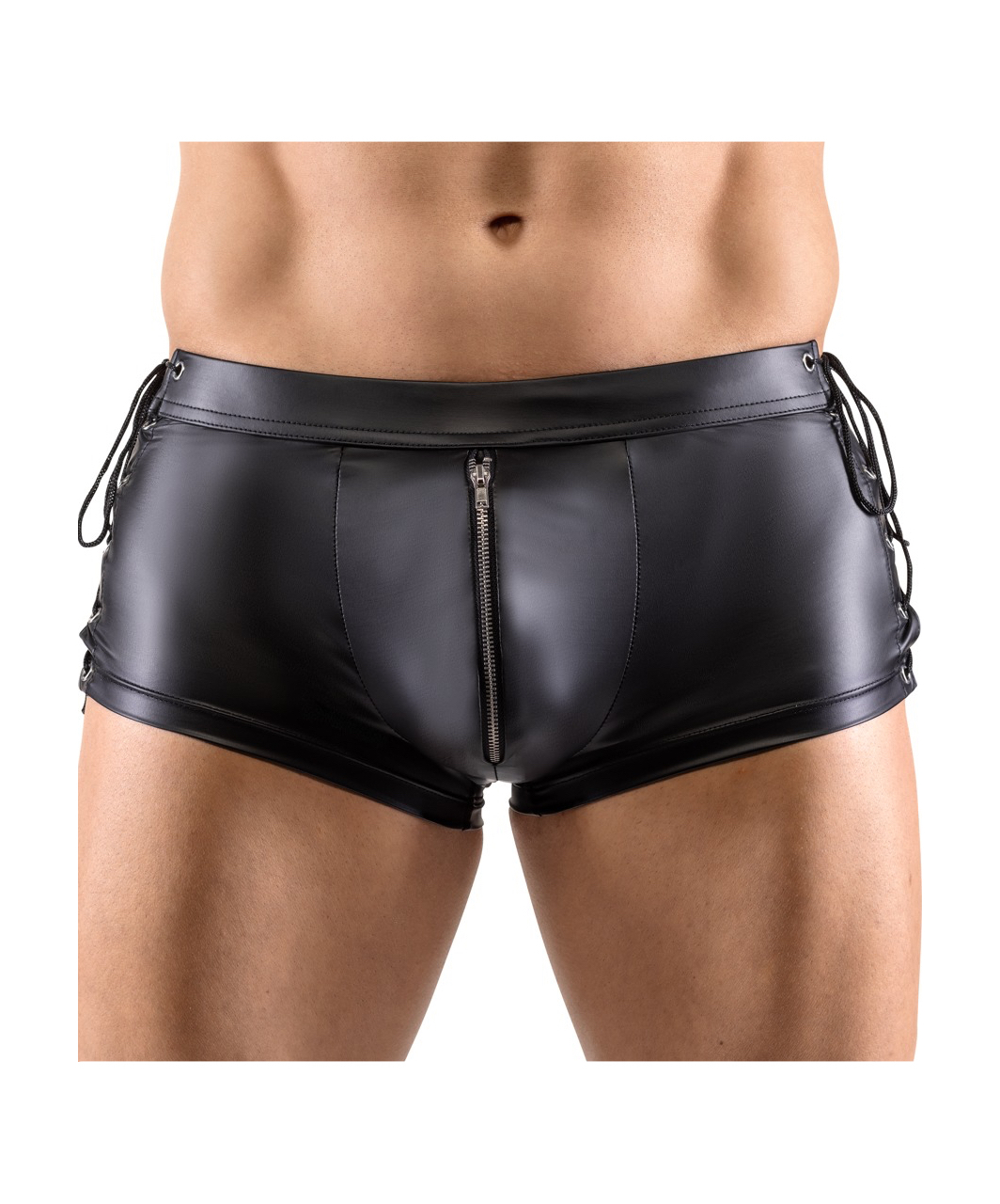 Svenjoyment black matte look trunks with side lacing