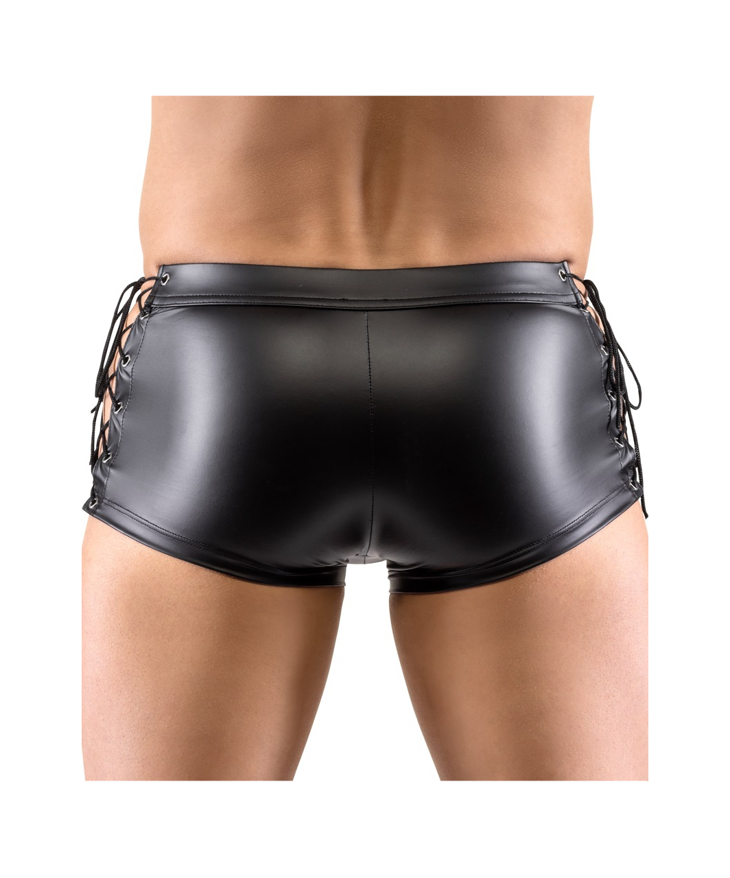 Svenjoyment black matte look trunks with side lacing