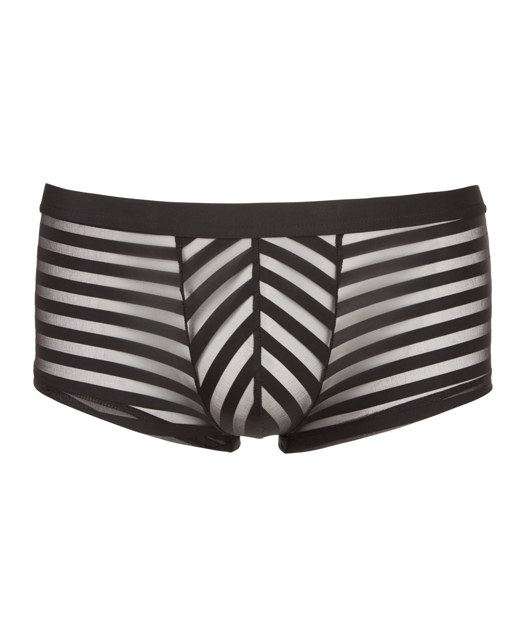 Svenjoyment black sheer striped boxer briefs