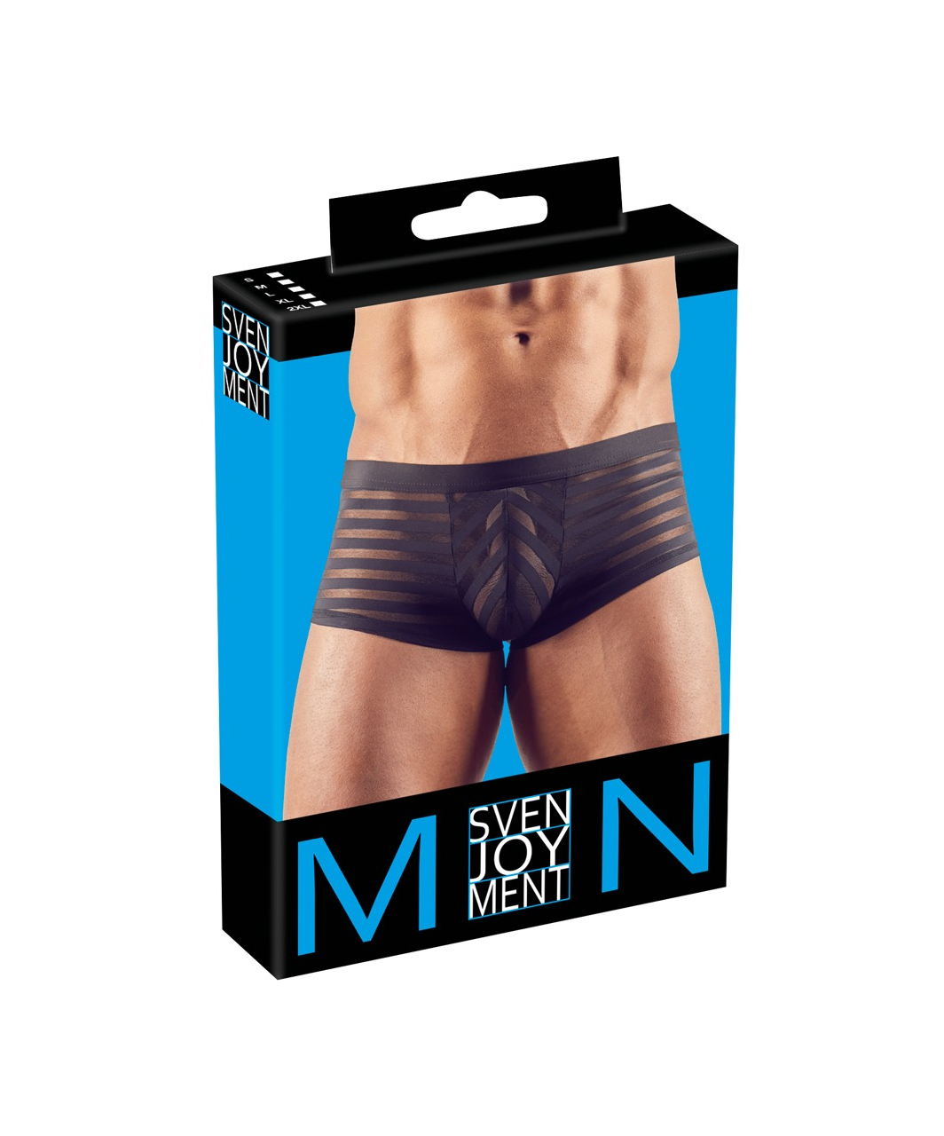 Svenjoyment black sheer striped boxer briefs