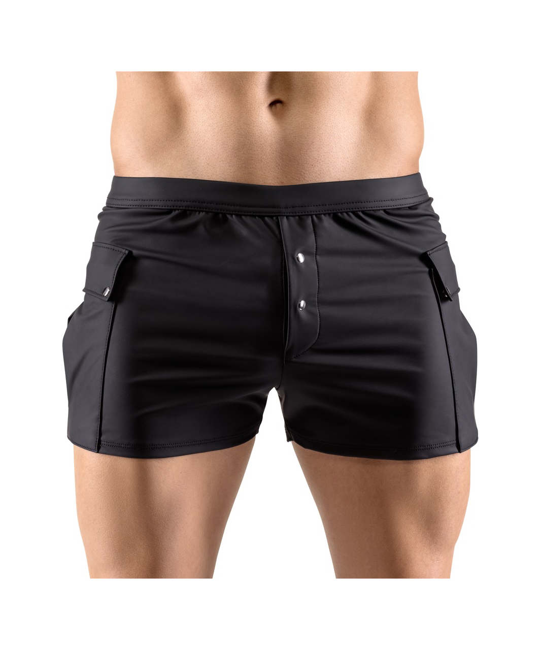 Svenjoyment black matte look shorts with pockets