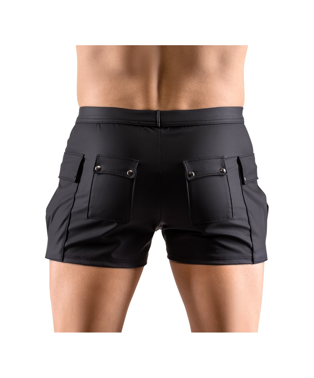 Svenjoyment black matte look shorts with pockets