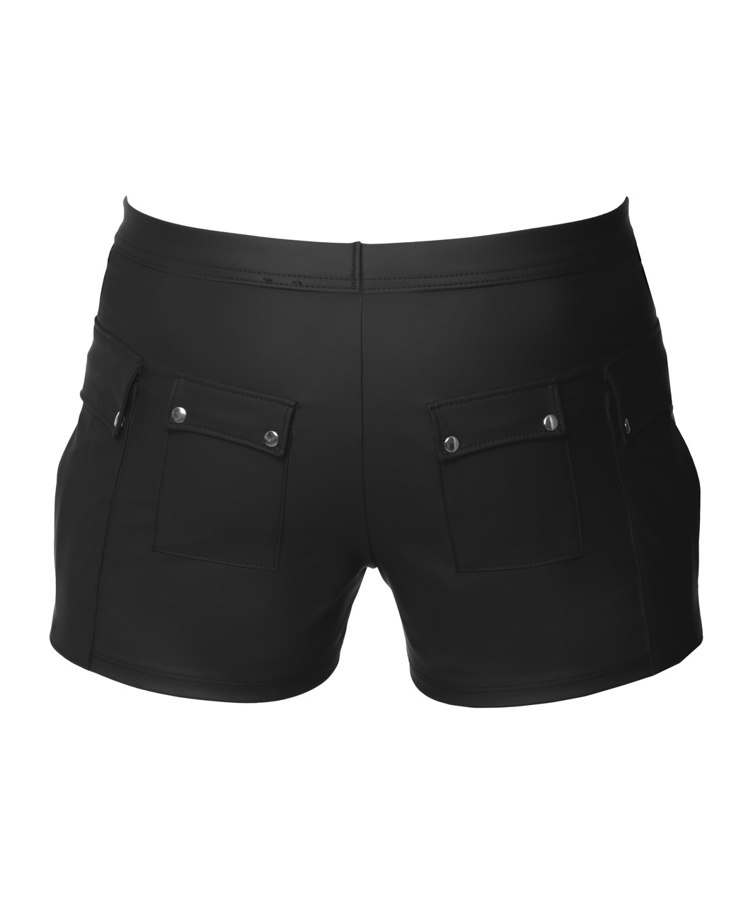 Svenjoyment black matte look shorts with pockets