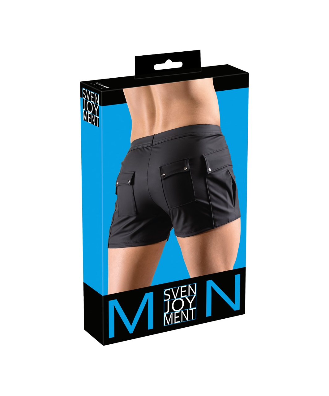 Svenjoyment black matte look shorts with pockets