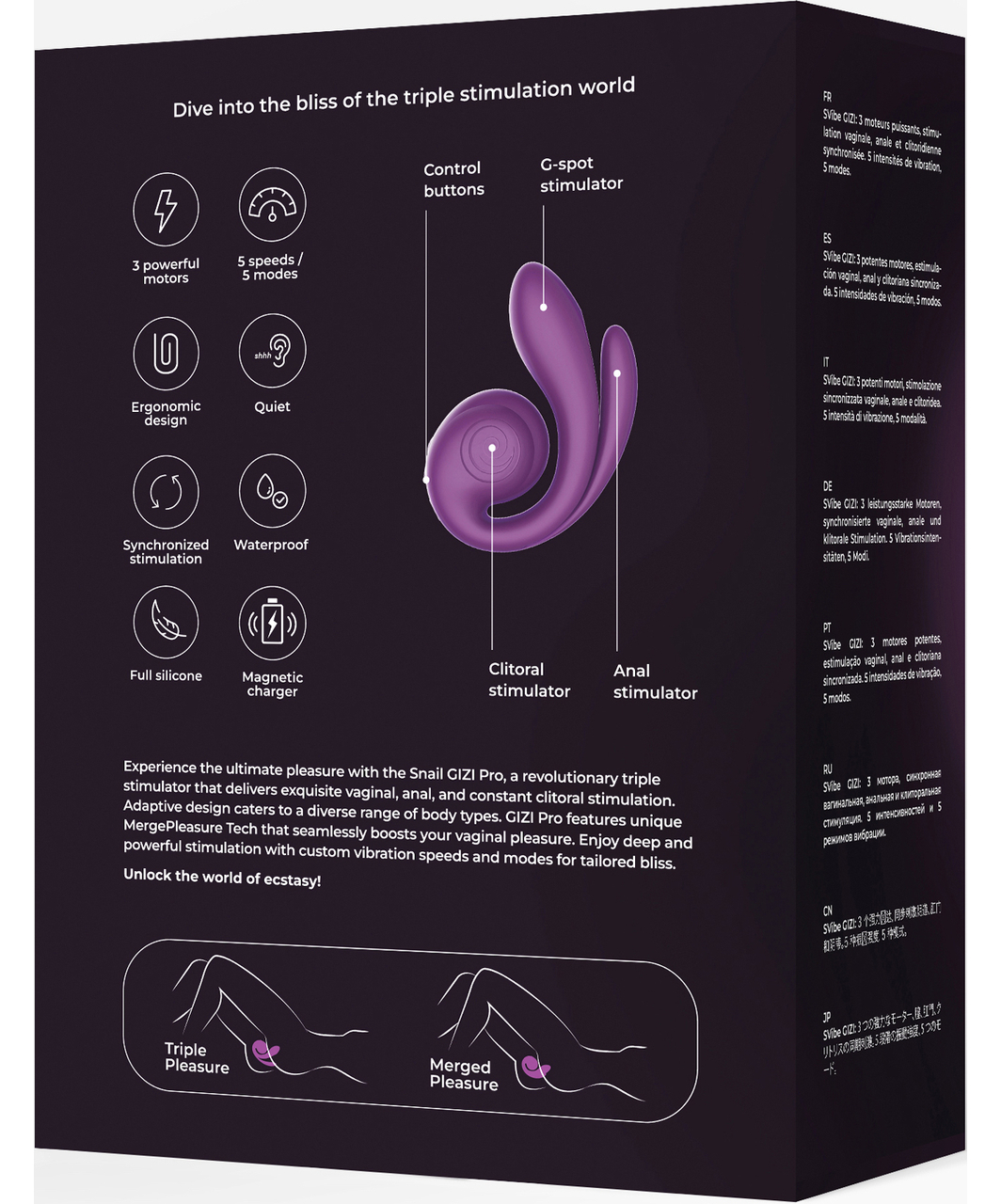 SVibe Gizi Pro vibratorius su klitorio stimuliatoriumi