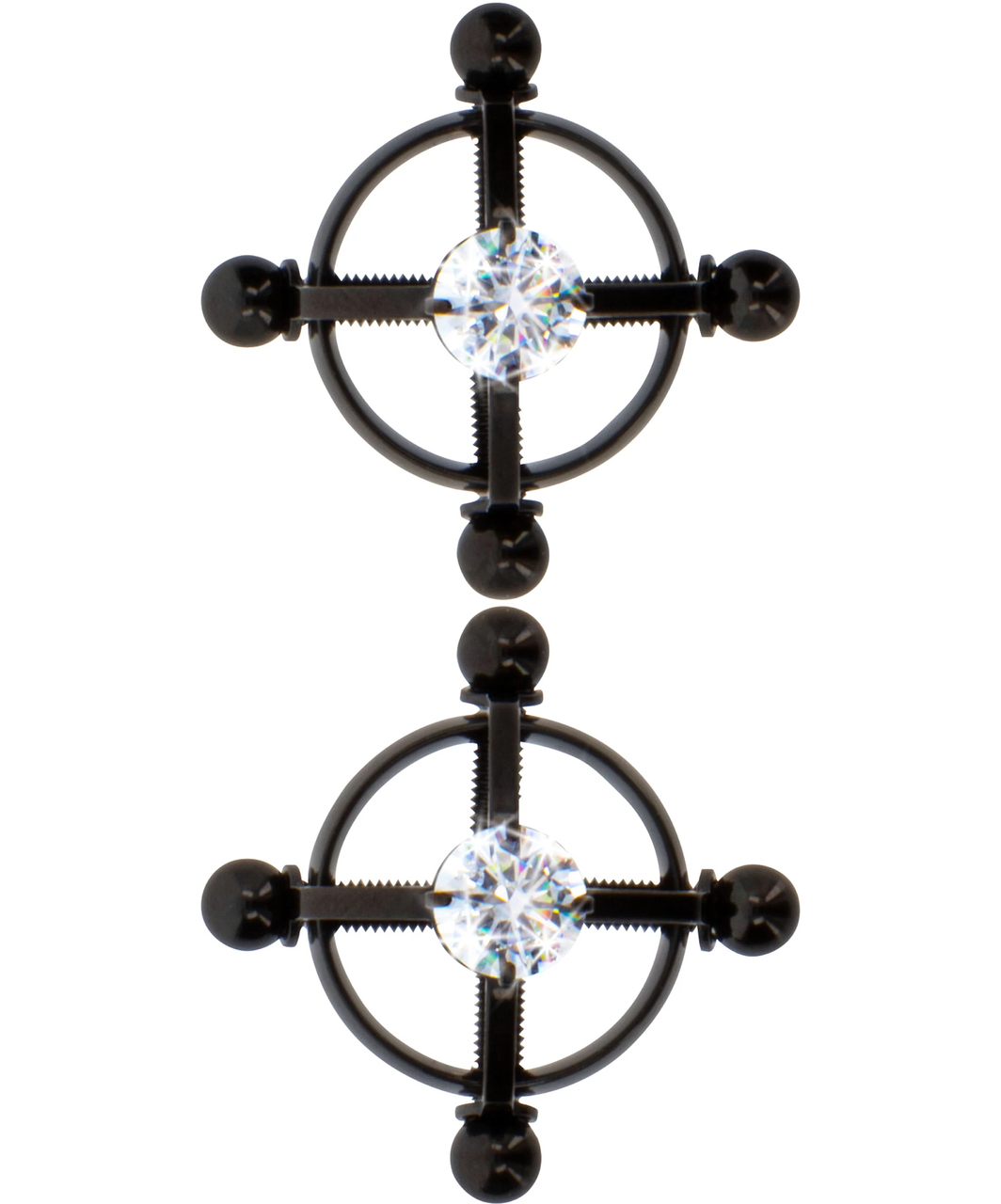 Taboom Nipple Press Clamps Divine Cross Black