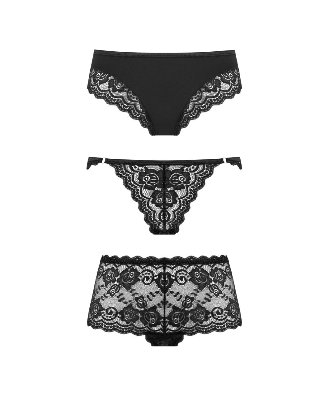 Underneath Eden black lace panty set