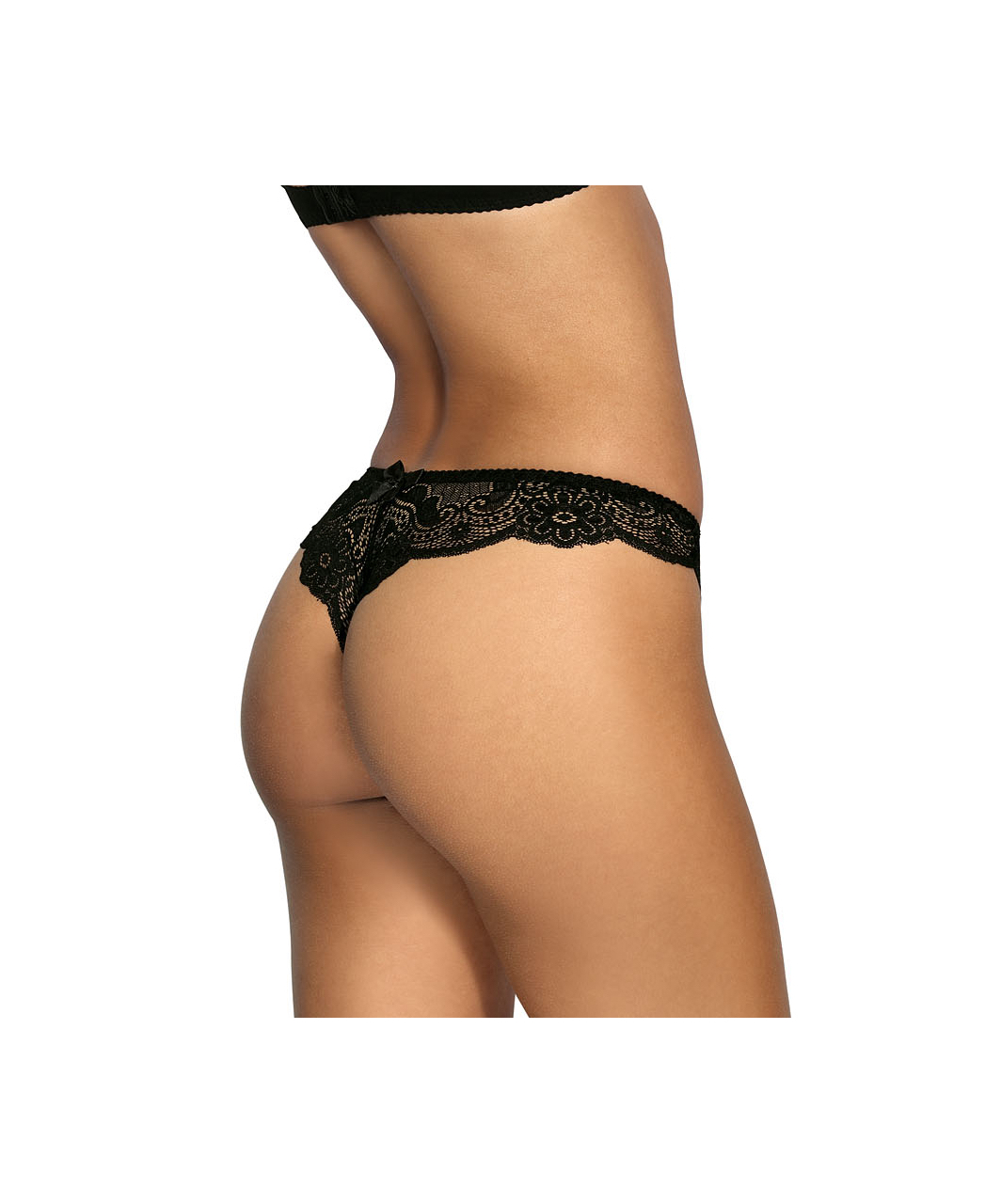 Axami Sexy Seductive Woman black lace thong