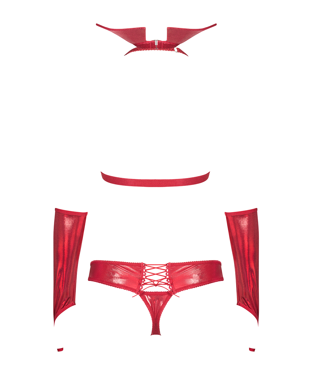 Obsessive Vampines shiny red erotic set