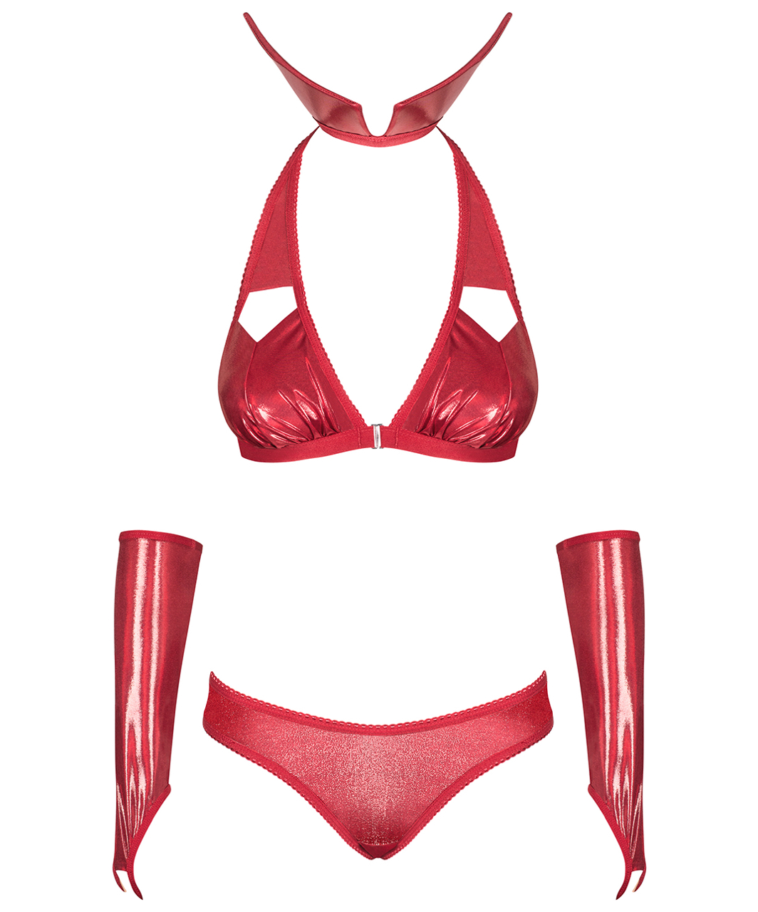 Obsessive Vampines shiny red erotic set