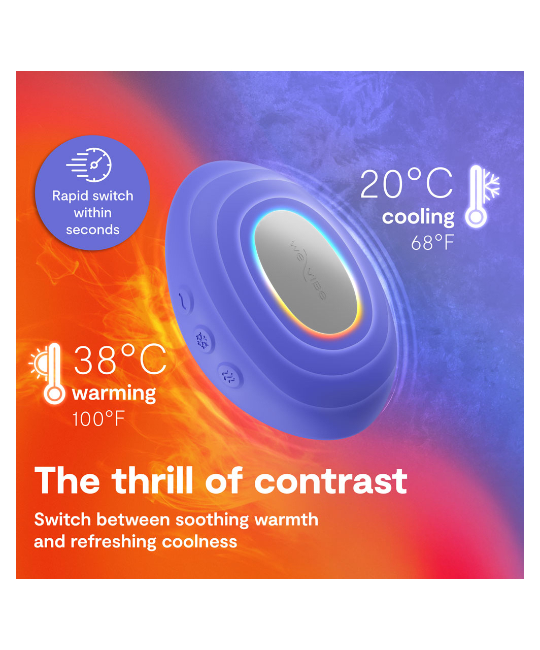 We-Vibe Temp Lay-On Vibrator Heating & Cooling