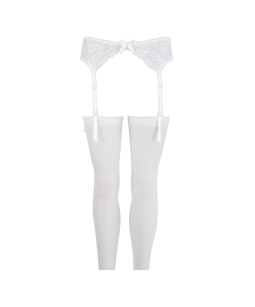 NO:XQSE white lace garter belt with stockings
