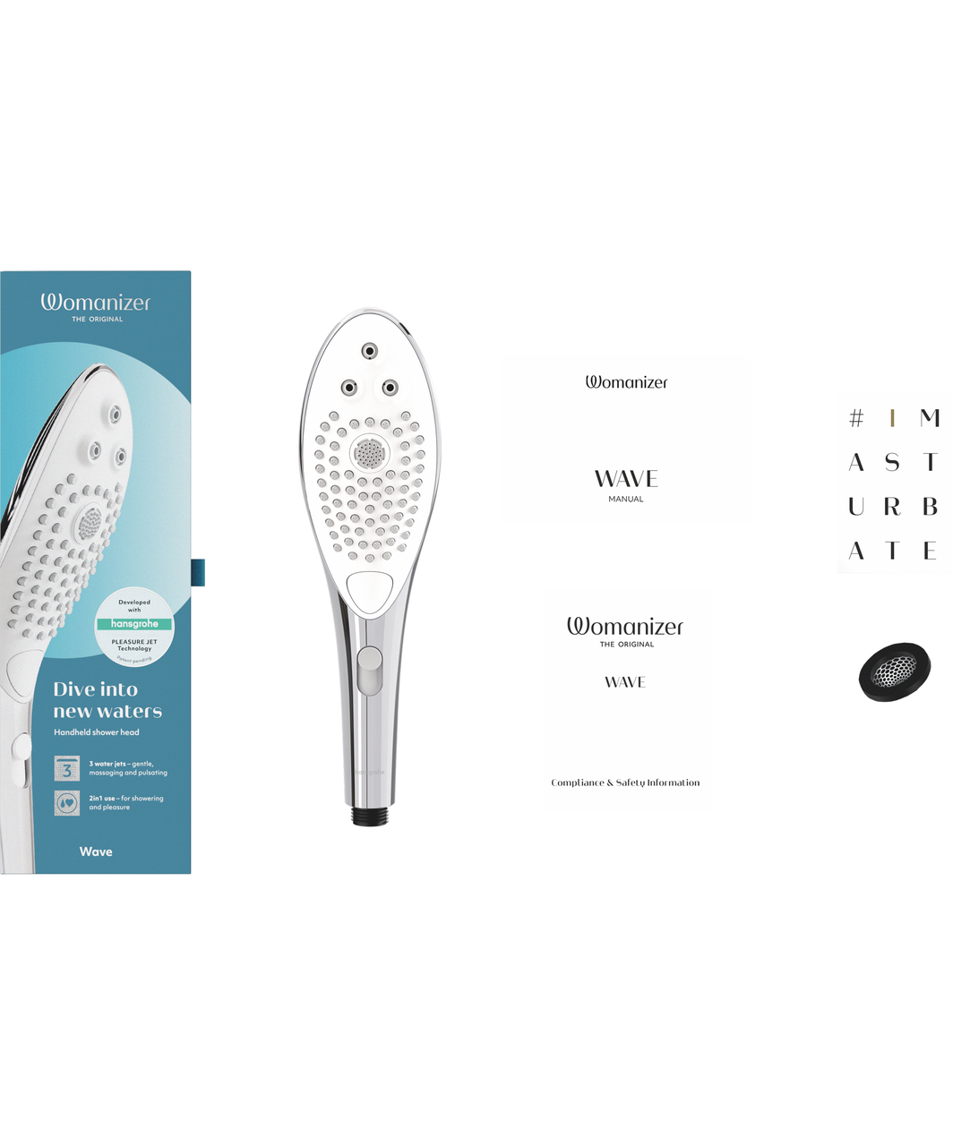 Womanizer Wave Shower Head & Water-Pressure Clitoral Massager