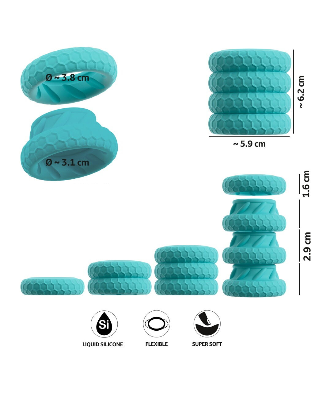You2Toys Multipurpose Stackable Intimate Ring Set