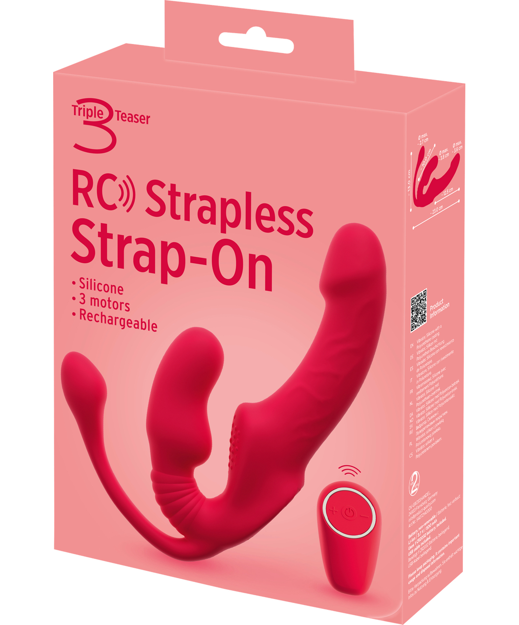 You2Toys Triple Teaser rihmavaba vibreeriv strap-on