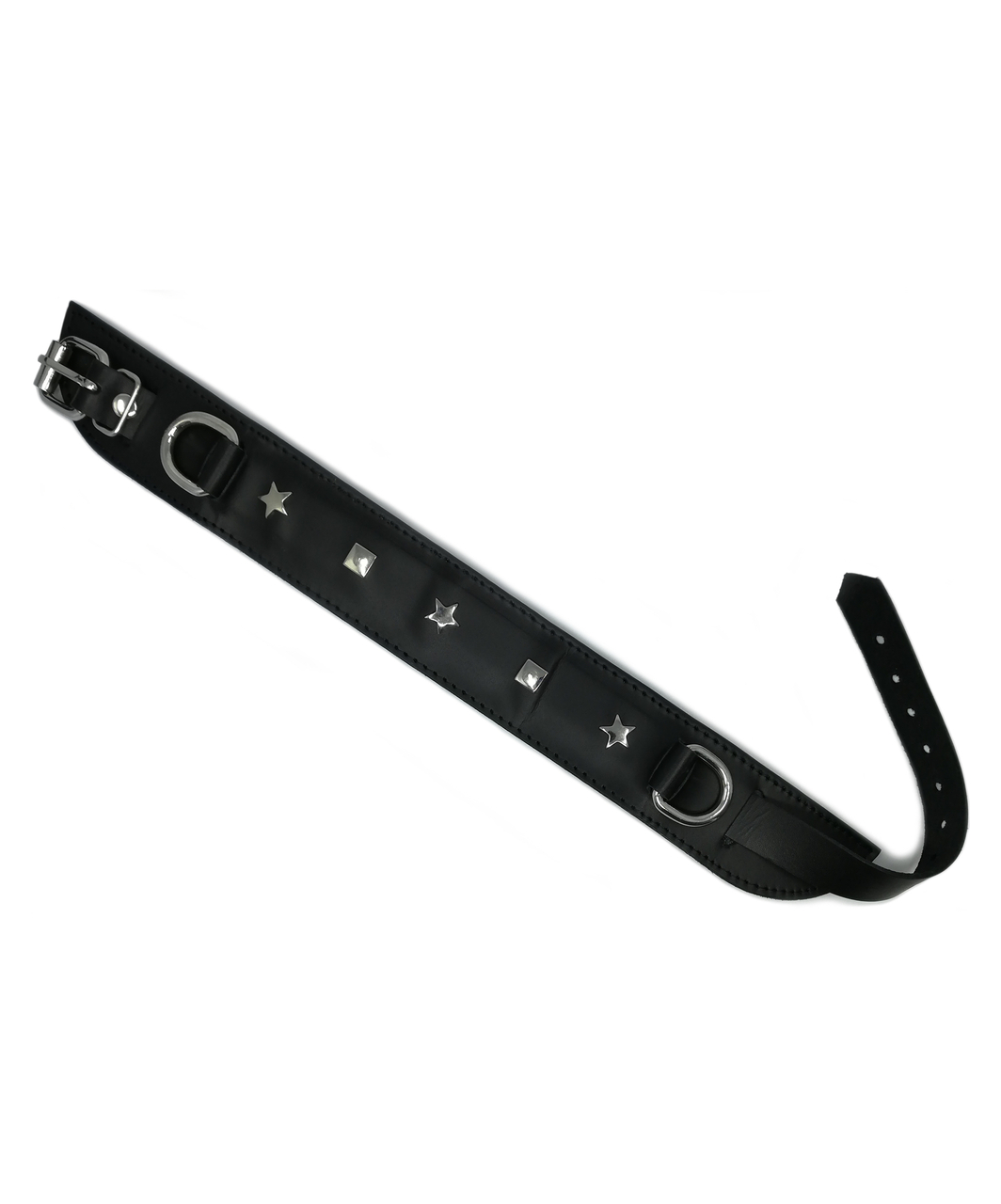 Zado black leather collar