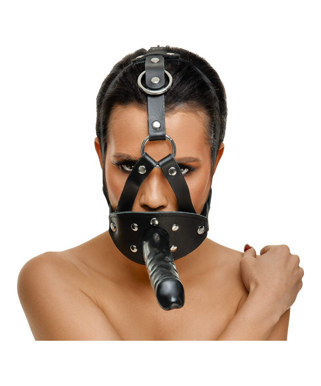 Zado Gag & Dildo leather head harness