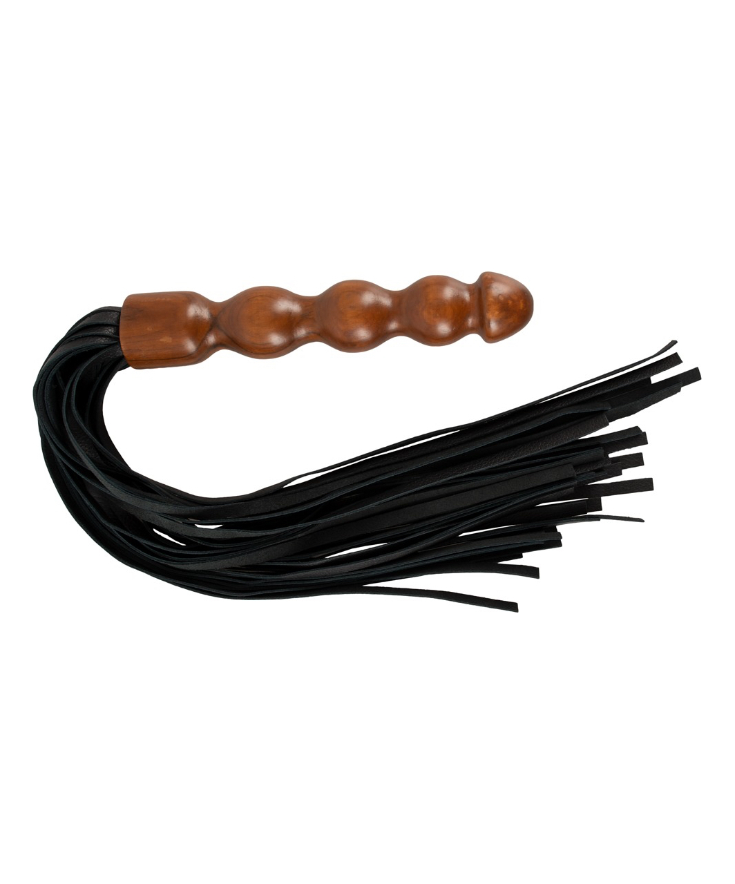 Zado leather flogger with wooden handle