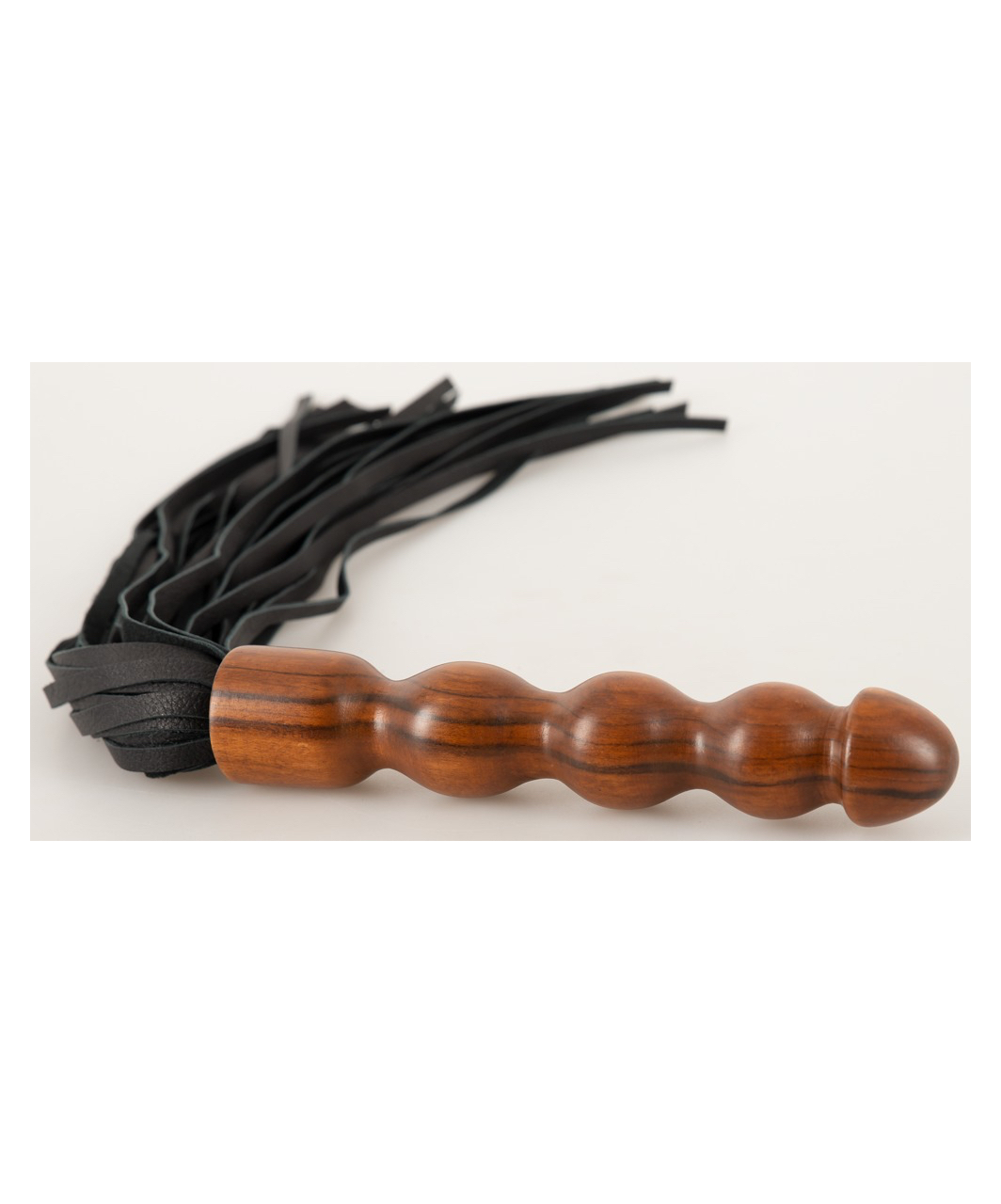 Zado leather flogger with wooden handle