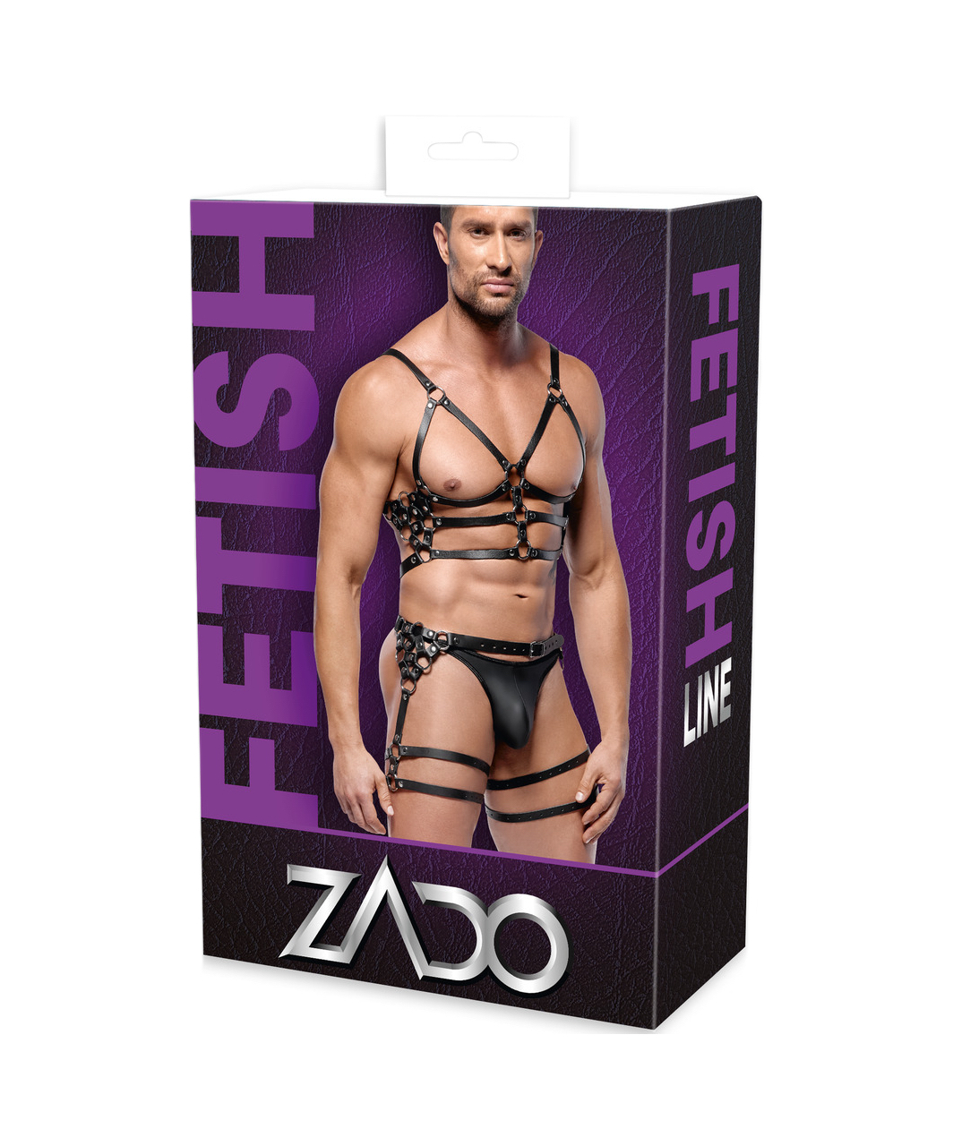 Zado leather suspender harness two-piece set