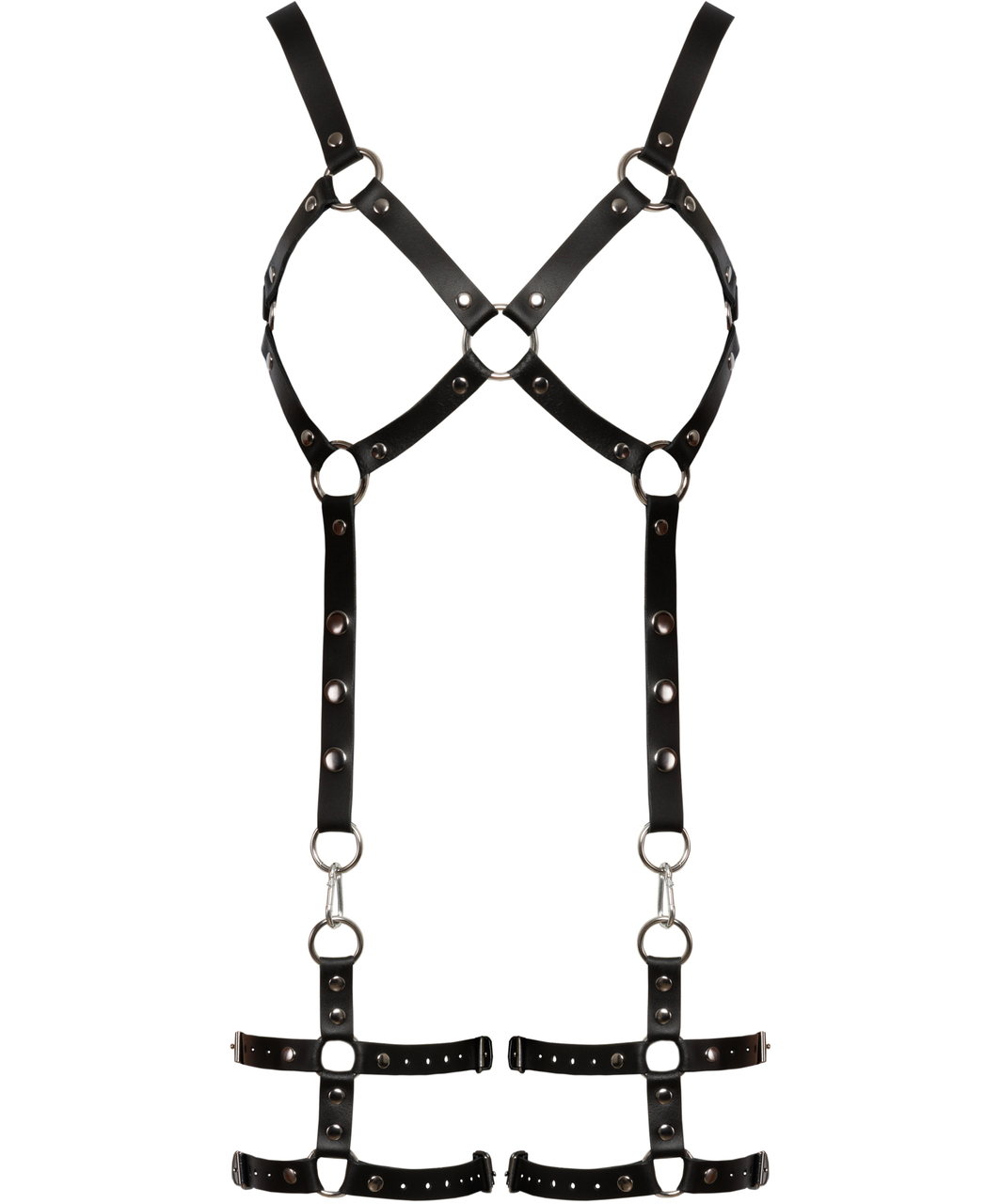 Zado leather suspender style body harness