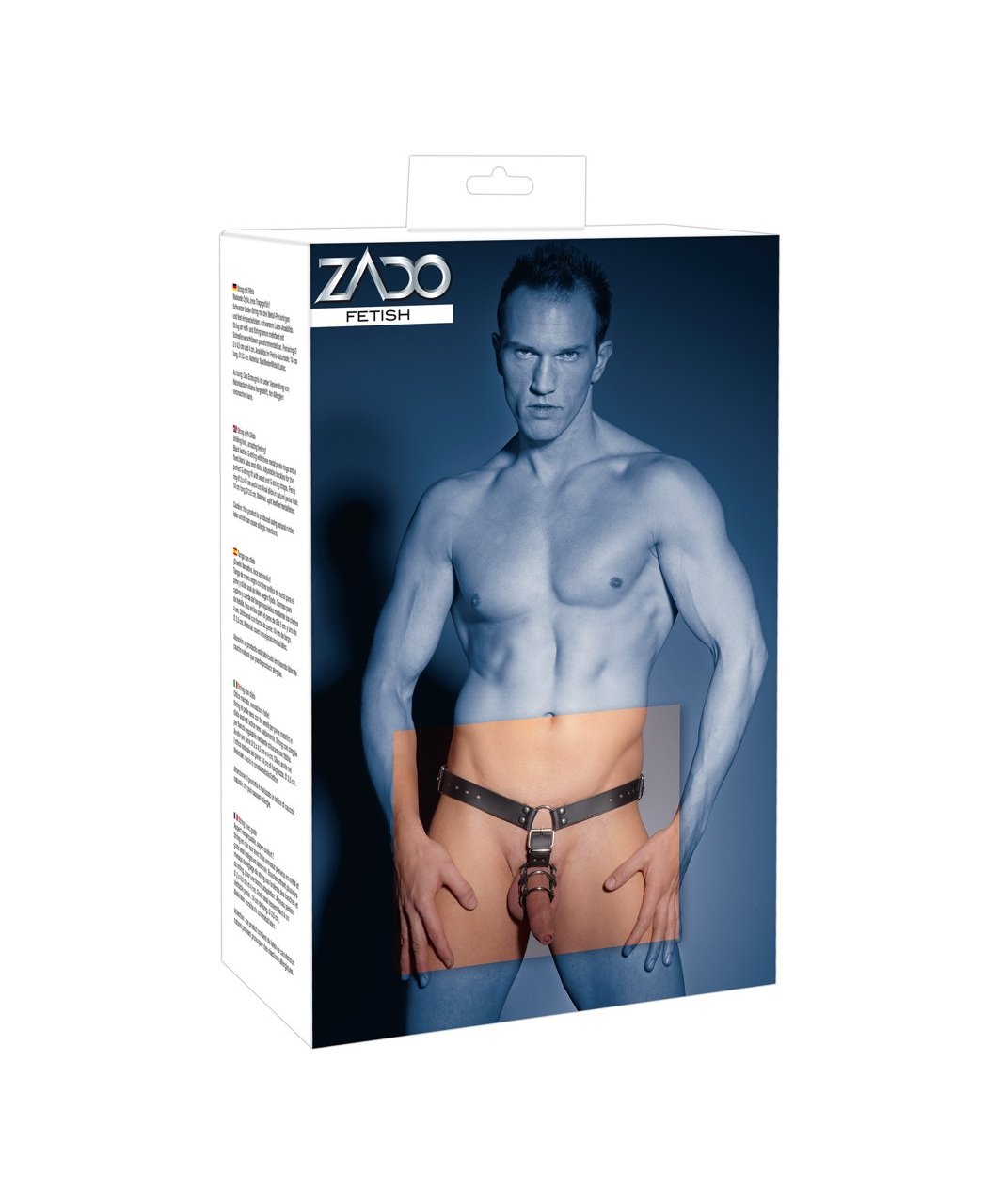 Zado men’s leather thong with inner dildo