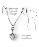 Cottelli Lingerie labia clips with rhinestone pendant