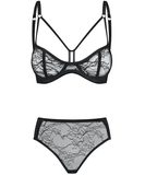 Noir Handmade black lace bikini set
