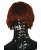 Blackstyle black latex neck corset