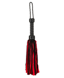 Zado кожаная плеть с красной бахромой из искусственного меха