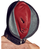 Zado double hood leather mask with zipper