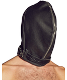 Zado double hood leather mask with zipper