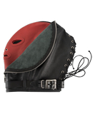 Zado double hood leather mask with zipper