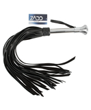 Zado leather whip with metal handle