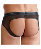 Svenjoyment black sheer mesh jock briefs