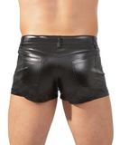 Svenjoyment black wet look shorts