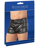 Svenjoyment black wet look shorts