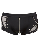 Svenjoyment black trunks with lacing and mesh