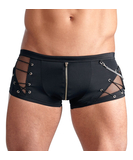 Svenjoyment black trunks with lacing and mesh